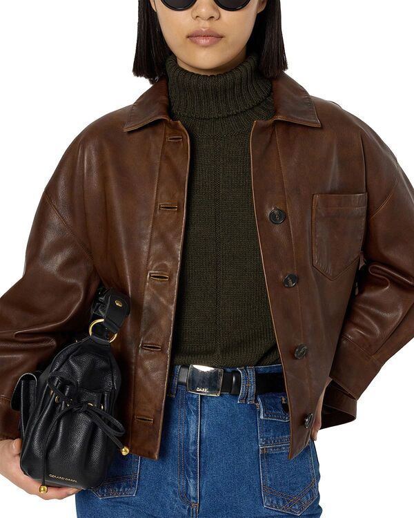 ジェラルド・ダレル レディース アウター ジャケット・ブルゾン レザー Gerardarel Nicoleather Jacket Brown ブラウン