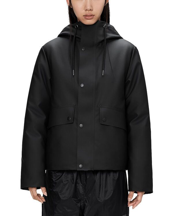 レインズ レディース アウター ジャケット・ブルゾン パーカー Rains Nome Short Parka Jacket Black ブラック