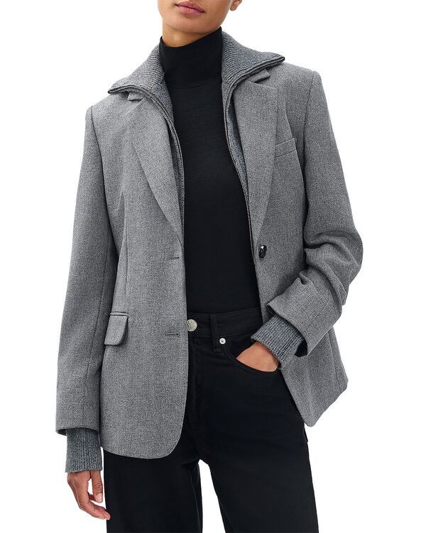 ラグアンドボーン レディース アウター ジャケット・ブルゾン ブレザー ニット rag bone Franknit Combo Blazer Gray グレー