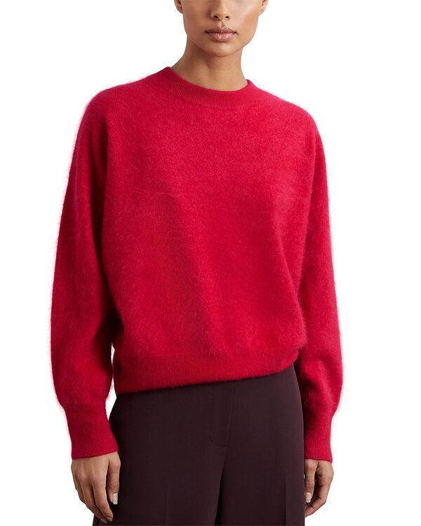 レイス レディース アウター ニット・セーター REISS Misha Brushed Cashmere Sweatered レッド