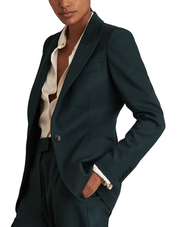 レイス レディース アウター ジャケット・ブルゾン ブレザー REISS Jade Blazer Green グリーン