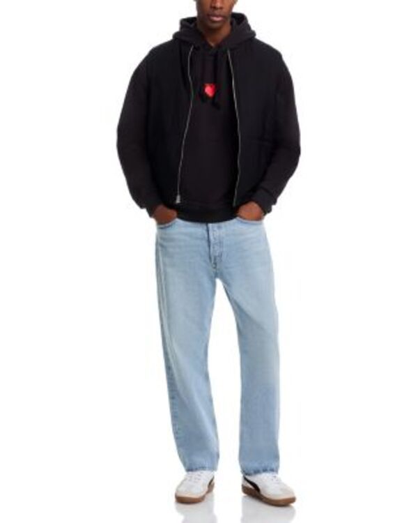 フューゴ メンズ アウター パーカー・スウェット HUGO Dewgili Oversized Hoodie Black ブラック