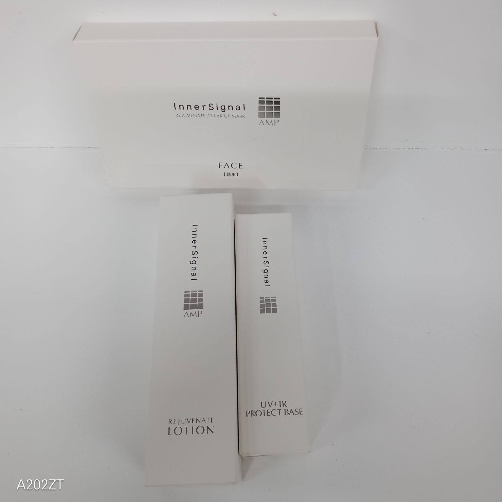 V1655 InnerSignal インナーシグナル リジュブネイトローション 100ml・UV+IRプロテクトベース SPF25 PA++ 30g ・リジュブネイト クリアアップマスクF 計3点