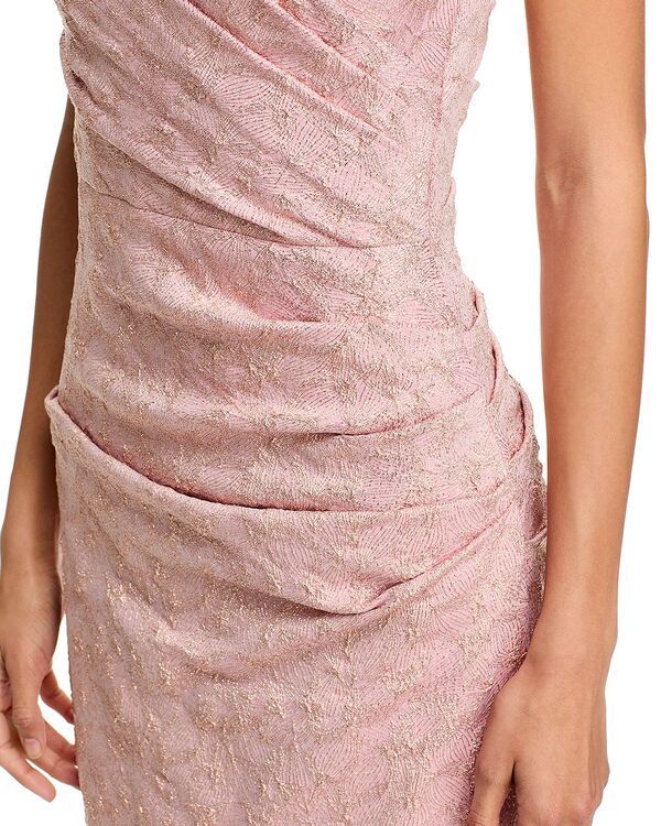 テリジョンバイリッキーフリーマン レディース アンダーウェア ナイトウェア トール Teri Jon by Rickie Freeman Metallic Jacquard Gown Rose Gol