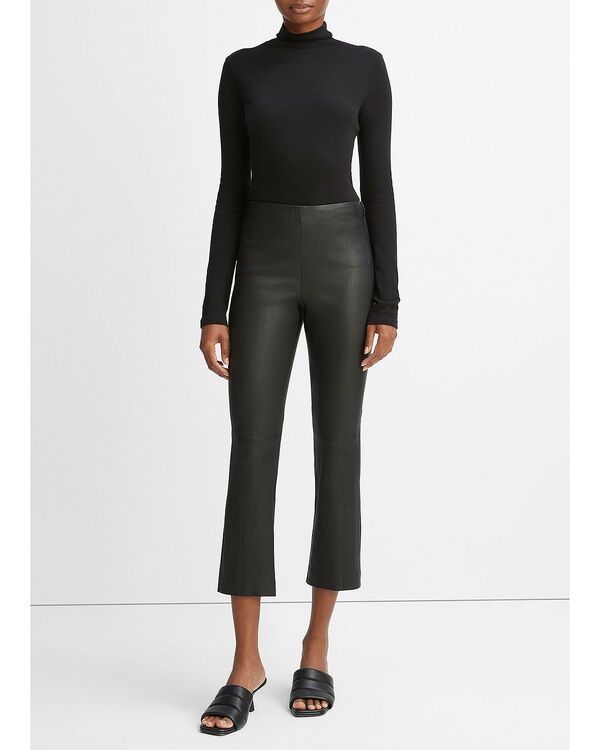 ヴィンス レディース ボトムス レギンス レザー Vince Leather Leggings Black ブラック