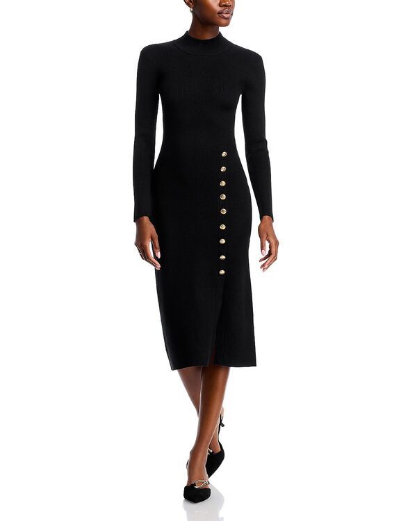 エリータハリ レディース アウター ニット・セーター Elie Tahari The Chaya Sweater Dress Noir