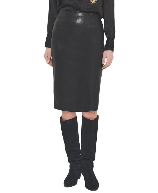 エーエスバイディーエフ レディース ボトムスカート レザー AS by DF Claude Stretch Leather Skirt Black ブラック