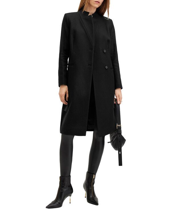 オールセインツ レディース アウター コート ウール ALLSAINTSidney Wool Cashmere Blend Tailored Coat Black ブラック