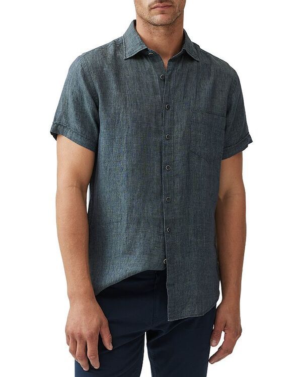 ロッドアンドグン メンズ トップス シャツ スリムフィット Rodd Gunn Palm Beach Short Sleeve Slim Fit Shirt Ash アッシュ