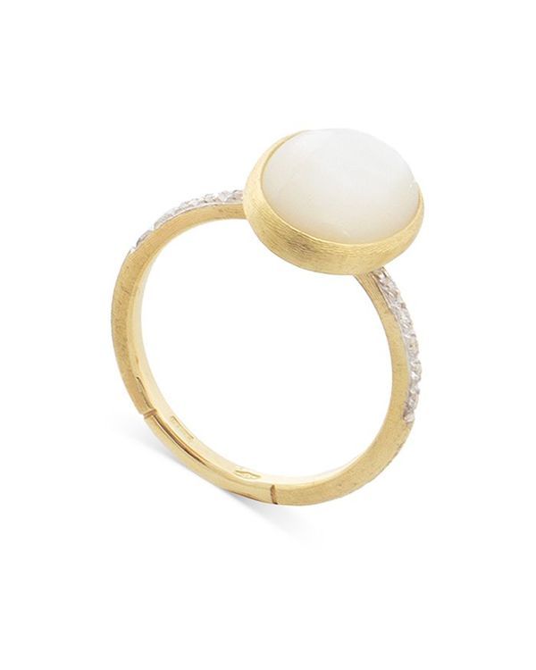 マルコ ビチェゴ レディース アクセサリー リング Marco Bicego 18K Yellow Gold Siviglia Mother of Pearl Diamond Ring WhiteGo