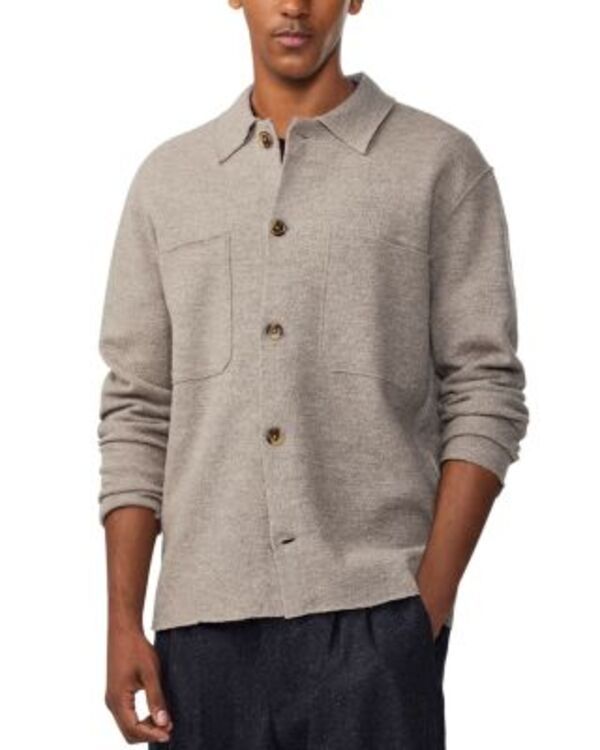 NN07 メンズ トップス シャツ ウール NN07 Jonas 6398 Wool Overshirt Khaki Biege カーキ
