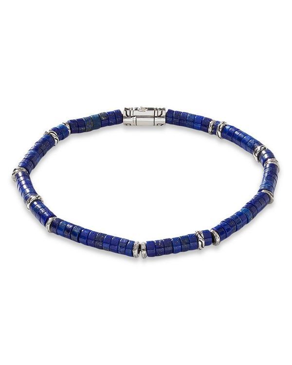 ジョン・ハーディー メンズ アクセサリー ブレスレット・バングル・アンクレット JOHN HARDY Mens Sterling Silver Classic Chain Lapis Lazuli B