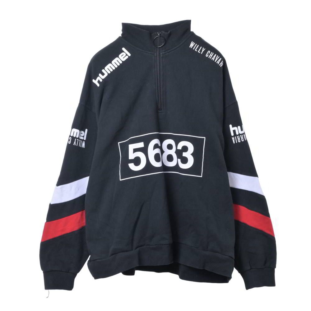 hummel × WILLY CHAVARRIA ハーフジップ プリント スウェット