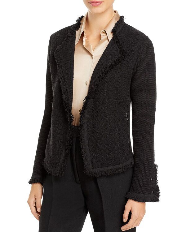 ニックプラスゾーイ レディース アウター ジャケット・ブルゾン ニット フリンジ NICZOE Fringe Mix Knit Jacket Black Onyx ブラック