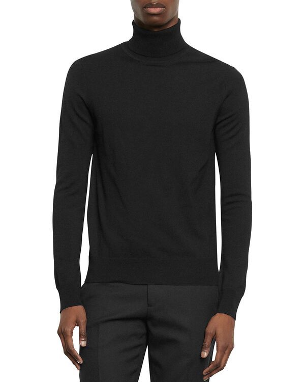 サンドロ メンズ アウター ニット・セーター スリムフィット タートルネック Sandro Unisex Turtleneck Slim Fit Sweater Black ブラック