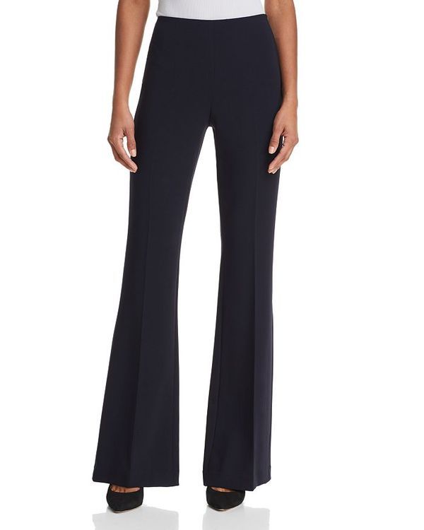 セオリー レディース ボトムス カジュアルパンツ クレープ パンツ Theory Demitria Admiral Crepe Flared Pants 100 Exclusive Deep Navy