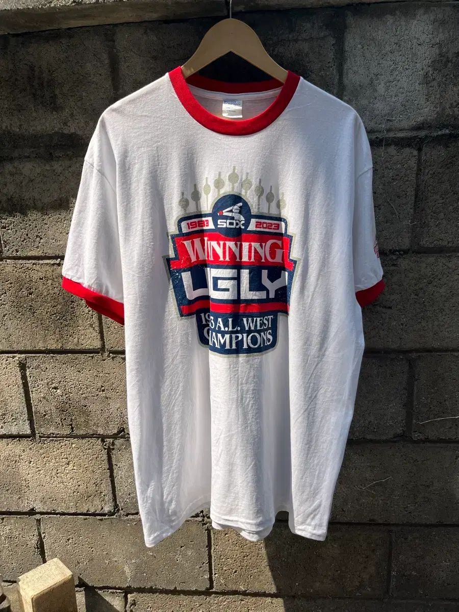 ヴィンテージ Port company プリンティング リンガー半袖Tシャツ XL