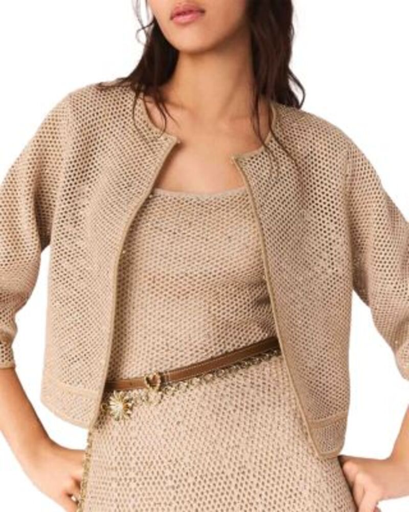 マージュ レディース アウター カーディガン スパンコール ニット Maje Sequin Knit Cardiganude