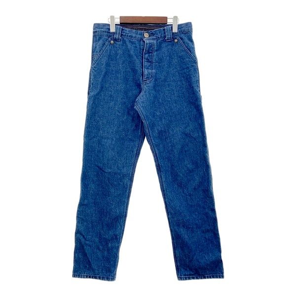 CHROME HEARTS クロムハーツ カーペンター デニム パンツ ジーンズ クロスボールボタン メンズ サイズ34 インディゴ ボトムス DM19391■