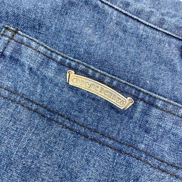 CHROME HEARTS クロムハーツ カーペンター デニム パンツ ジーンズ クロスボールボタン メンズ サイズ34 インディゴ ボトムス DM19391■