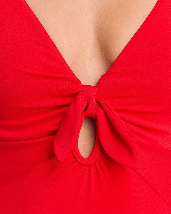 ロビンピッコーネ レディース 水着 上下セット Robin Piccone Ava Knotted One Piece Swimsuit Exclusive Fiery Red レッド ロビンピッコーネ レディース 水着 上下セット Robin Piccone Ava Knotted One Piece Swimsuit Exclusive Fiery Red レッド