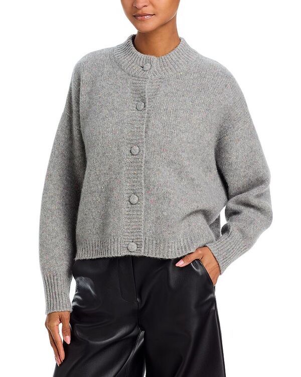 フレーム レディース アウター カーディガン FRAME The Cashmere Fleck Cardigan Silver シルバー
