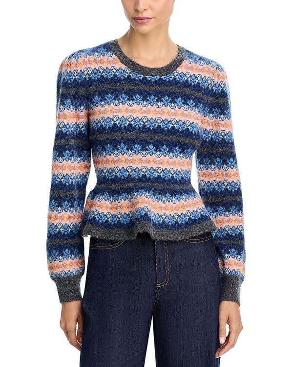 サンク セプト レディース アウター ニット・セーター クルーネック ウール セーター Cinq Sept Evelyn Wool Blend Crewneck Sweater Charcoal Bl