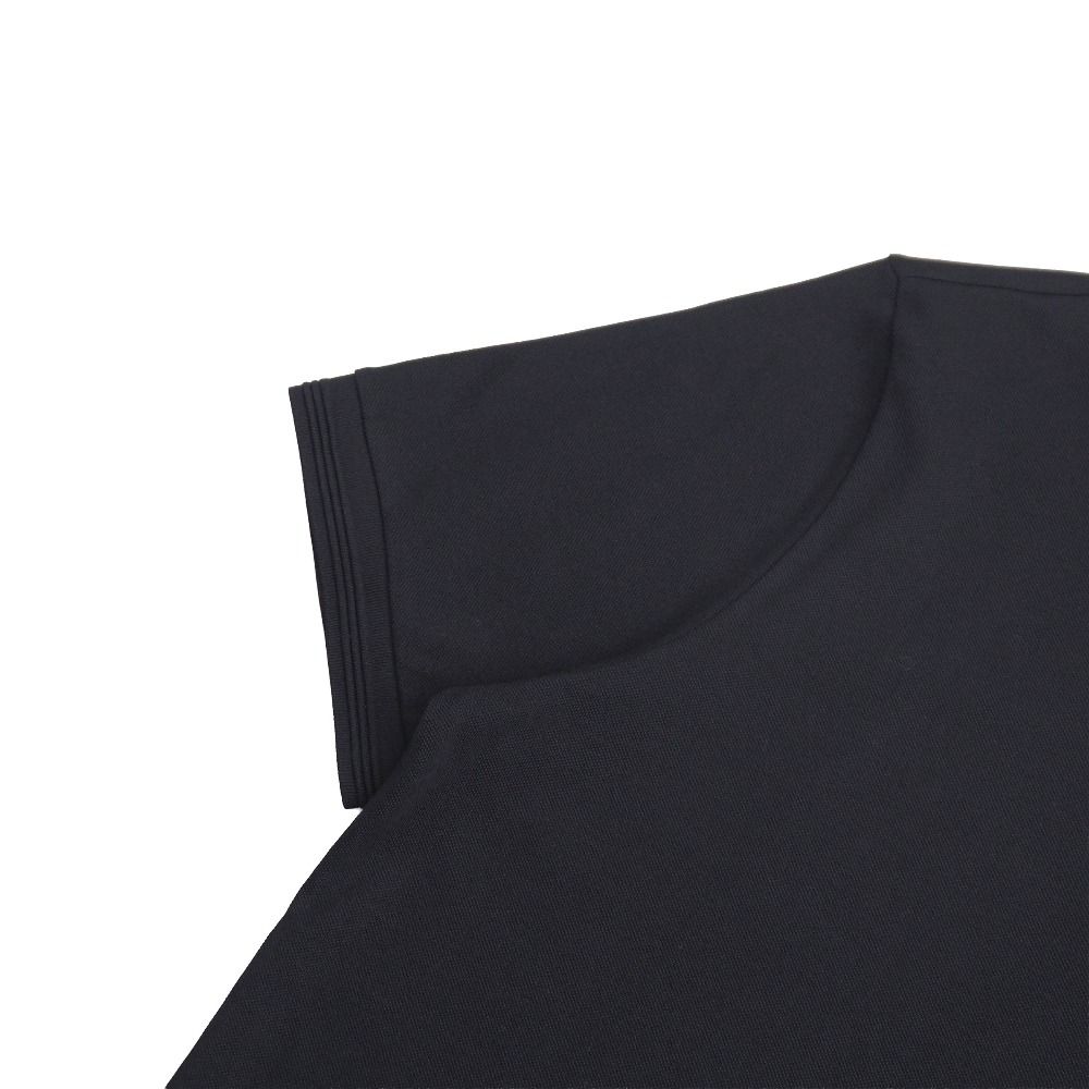 2024年製■MONCLER モンクレール ポロシャツ サイズ3XL ハーフジップ 鹿の子 半袖シャツ ロゴ ブランド古着【中古】20260612/RA9799
