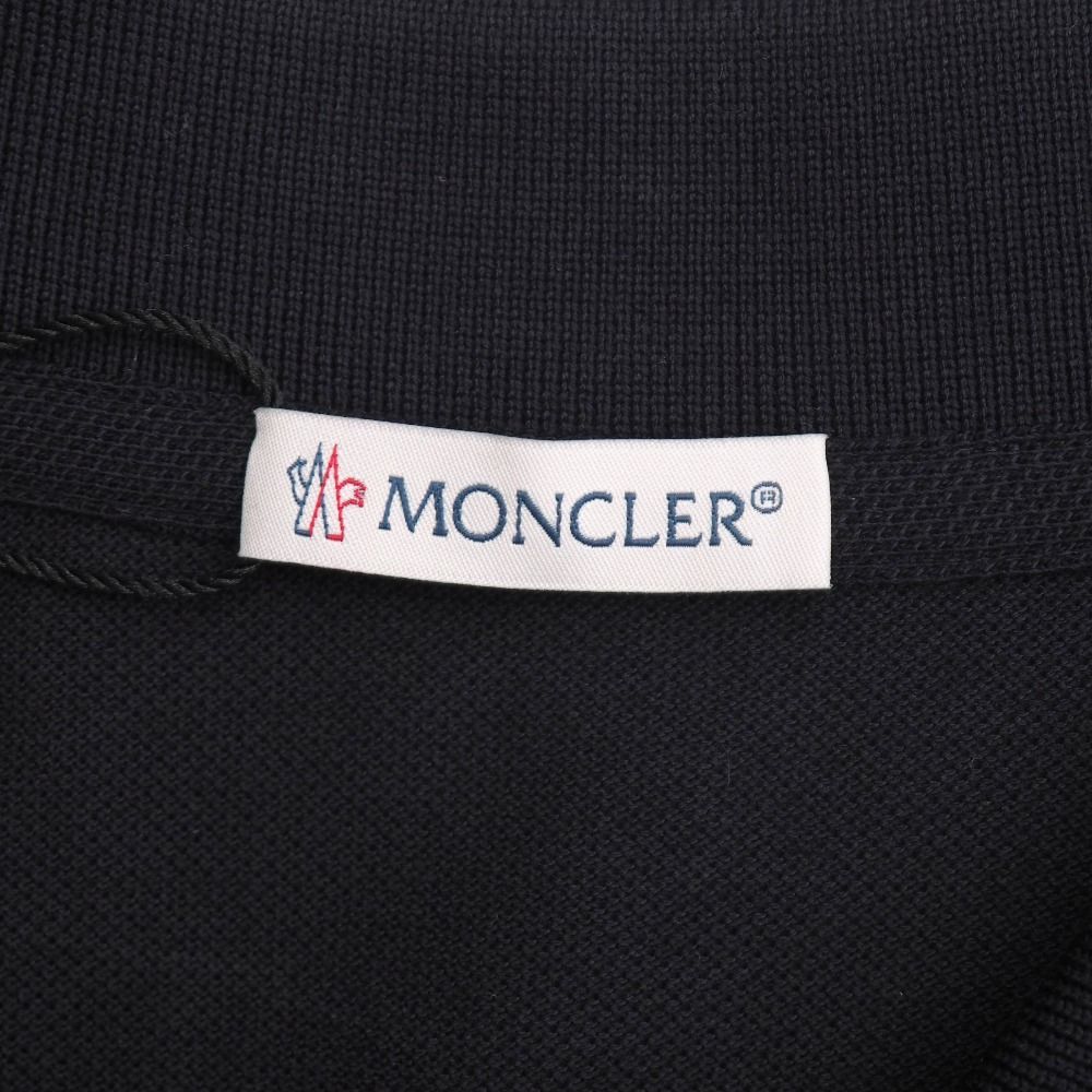 2024年製■MONCLER モンクレール ポロシャツ サイズ3XL ハーフジップ 鹿の子 半袖シャツ ロゴ ブランド古着【中古】20260612/RA9799