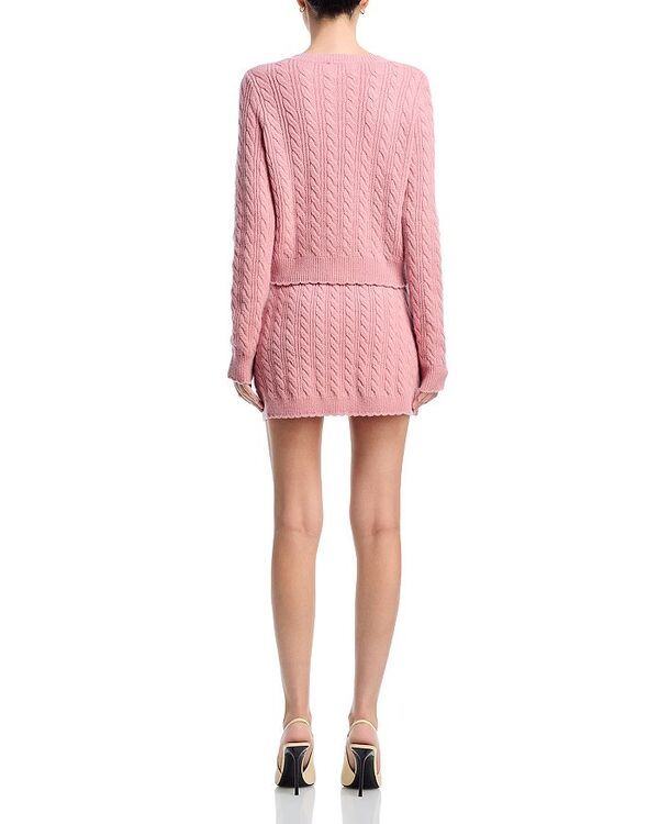 ラブスハックファンシー レディース アウター カーディガン ウール LoveShackFancy Eugenie Cashmere and Wool Cardigan Pink Quartz ピンク
