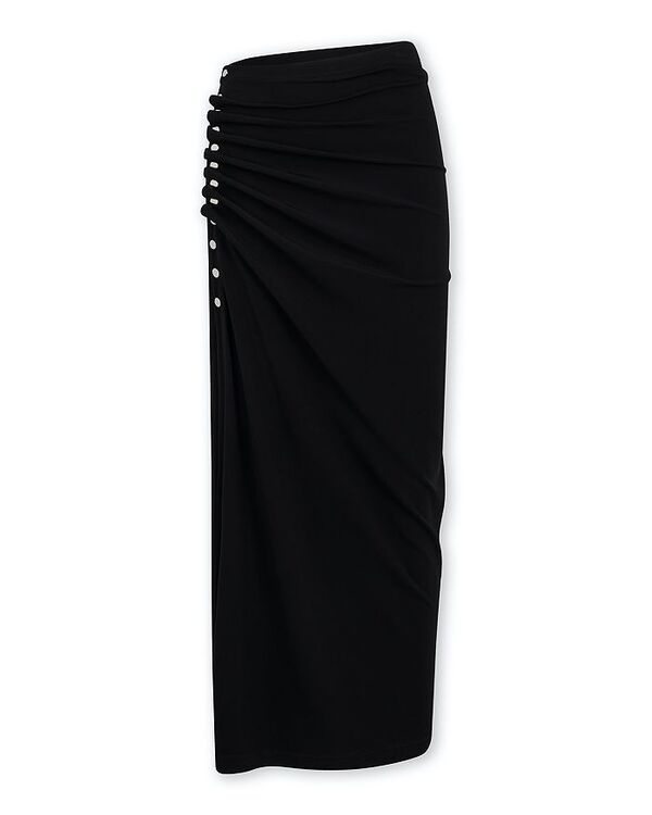 ラバンヌ レディース ボトムス スカート Rabanne Gathered Long Skirt Black ブラック