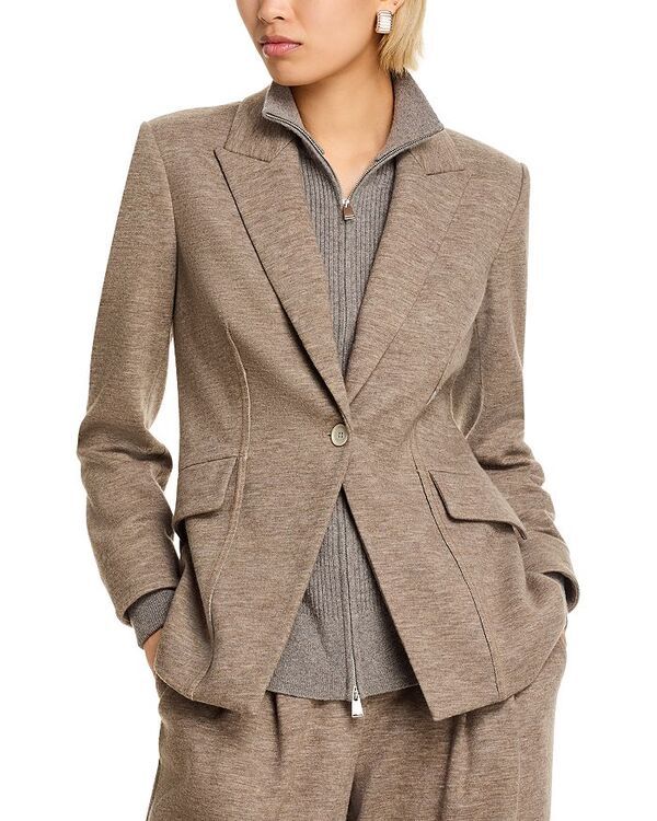 シムカイ レディース アウター ジャケット・ブルゾン コート ブレザー SIMKHAI Auden Blazer Coat Light Bronze