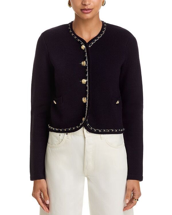 サンク セプト レディース アウター カーディガン Cinq Sept Structured Benoite Cardigan Navy ネイビー
