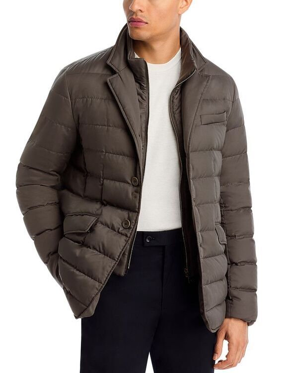 ヘルノ レディース アウター ジャケット・ブルゾン キルティング ジャケット Herno Quilted Jacket with Removable Bib Dark Taupe トープ