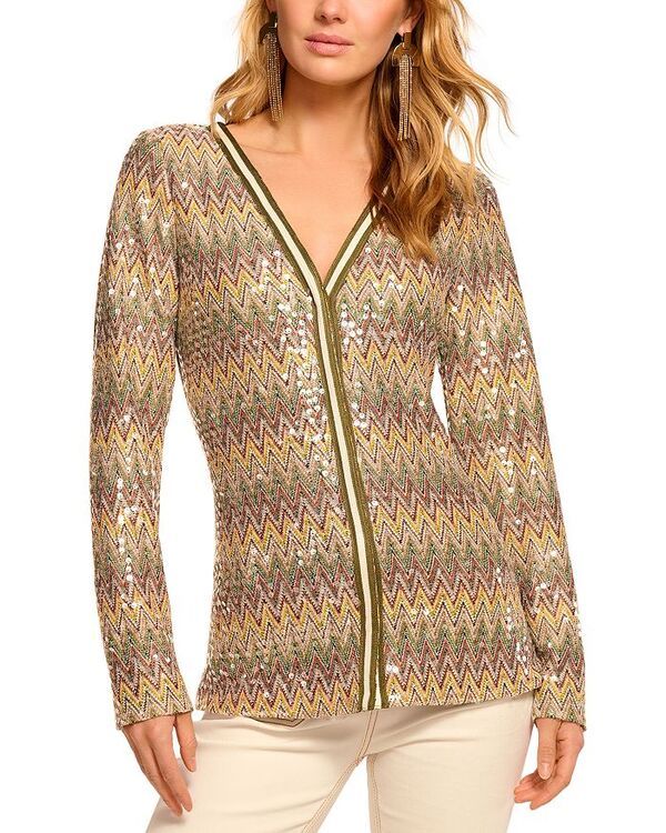 レイミー ブルック レディース アウター カーディガン スパンコール Ramy Brook Kiki Sequin Cardigan Boca Sequin
