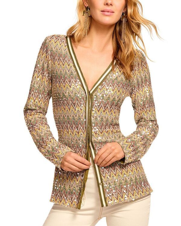 レイミー ブルック レディース アウター カーディガン スパンコール Ramy Brook Kiki Sequin Cardigan Boca Sequin