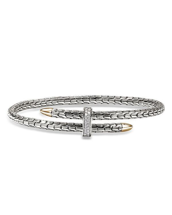 ジョン・ハーディー レディース アクセサリー ブレスレット・バングル・アンクレット JOHN HARDY 14K Yellow Gold Sterling Silver Spear Diamond F