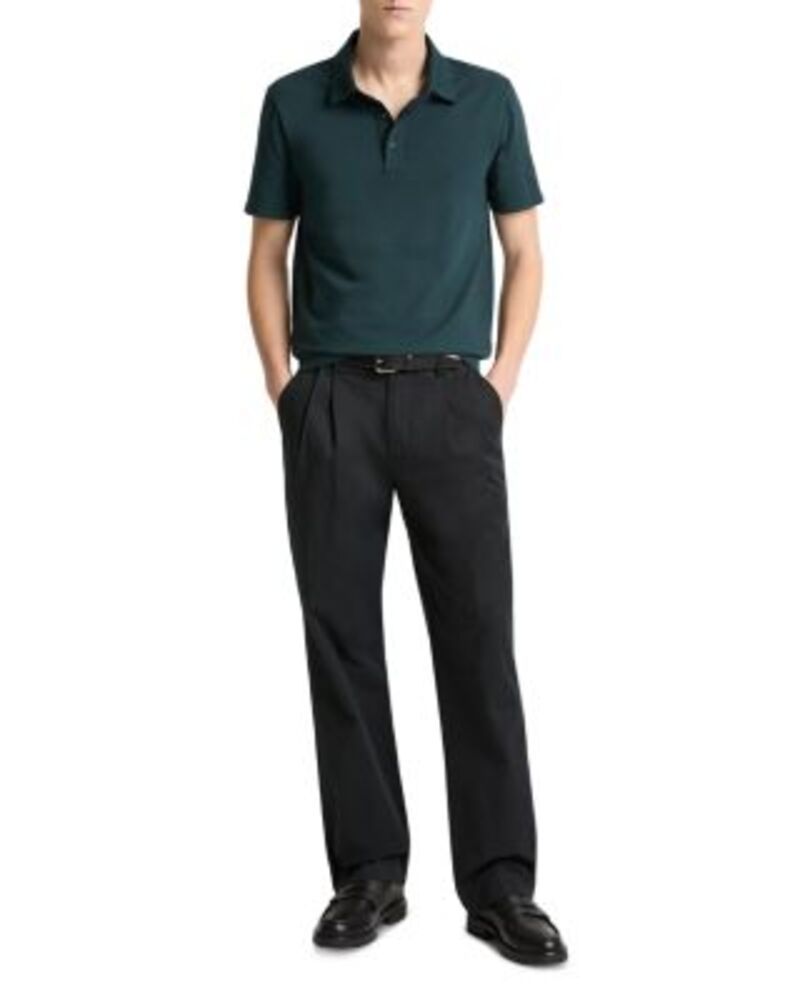 ヴィンス メンズ トップス ポロシャツ コットン ニット Vince Cotton Knit Polo Shirt Washed Seaweed