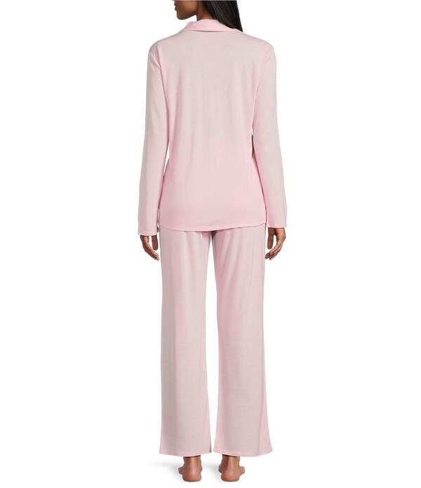 ナトリ レディース アンダーウェア ナイトウェア ニット Natori Solid Long Sleeve Notch Collar Long Knit Pajama Setulle ナトリ レディース アンダーウェア ナイトウェア ニット Natori Solid Long Sleeve Notch Collar Long Knit Pajama Setulle