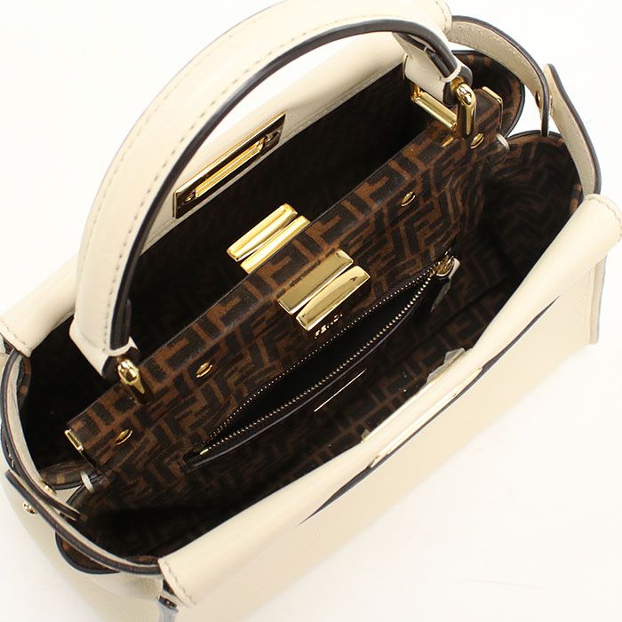 FENDI フェンディ 2WAY ピーカブー 8BN244 ハンドバッグ カーフ【中古】 レディース