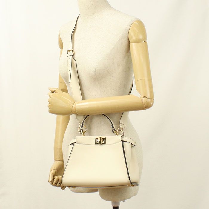 FENDI フェンディ 2WAY ピーカブー 8BN244 ハンドバッグ カーフ【中古】 レディース