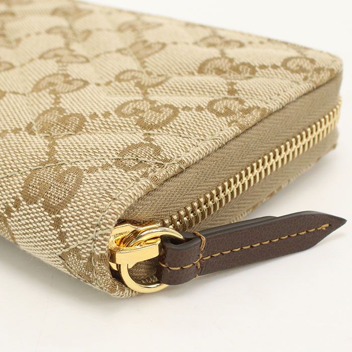 GUCCI グッチ ジップアラウンドウォレット GGマーモント 443123 長財布ラウンドファスナー GGキャンバス【中古】 レディース