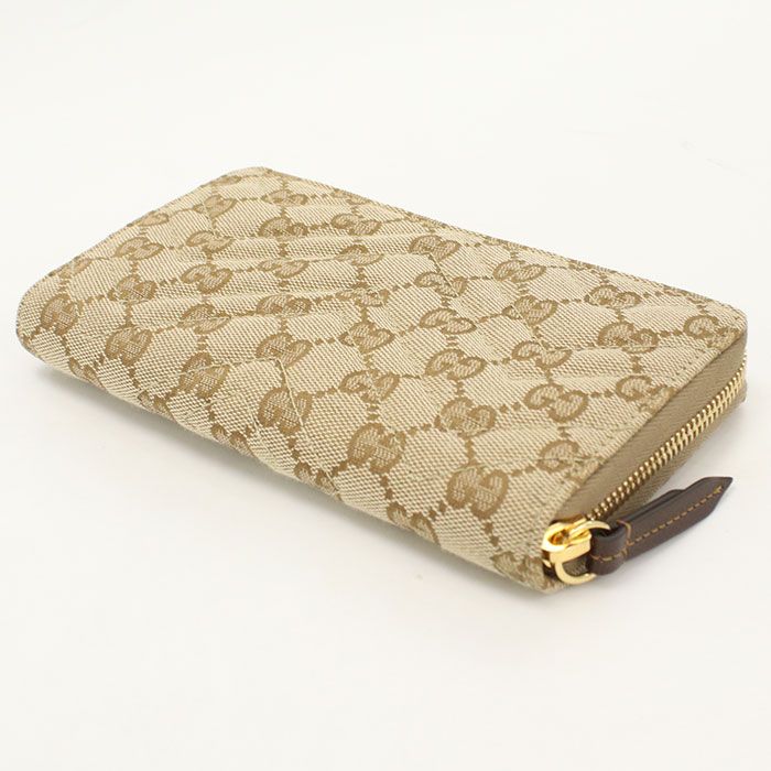 GUCCI グッチ ジップアラウンドウォレット GGマーモント 443123 長財布ラウンドファスナー GGキャンバス【中古】 レディース