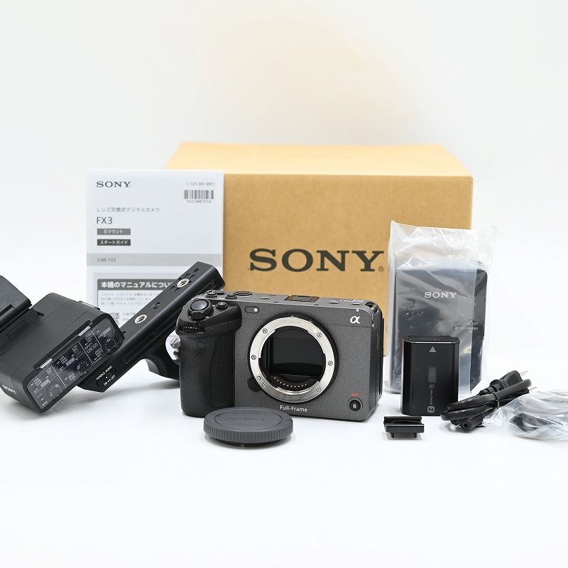 Sony ソニー ILME-FX3 プロフェッショナルシネマカメラ (35言語)(シャッター4425枚) ミラーレス一眼レフカメラ 【中古】