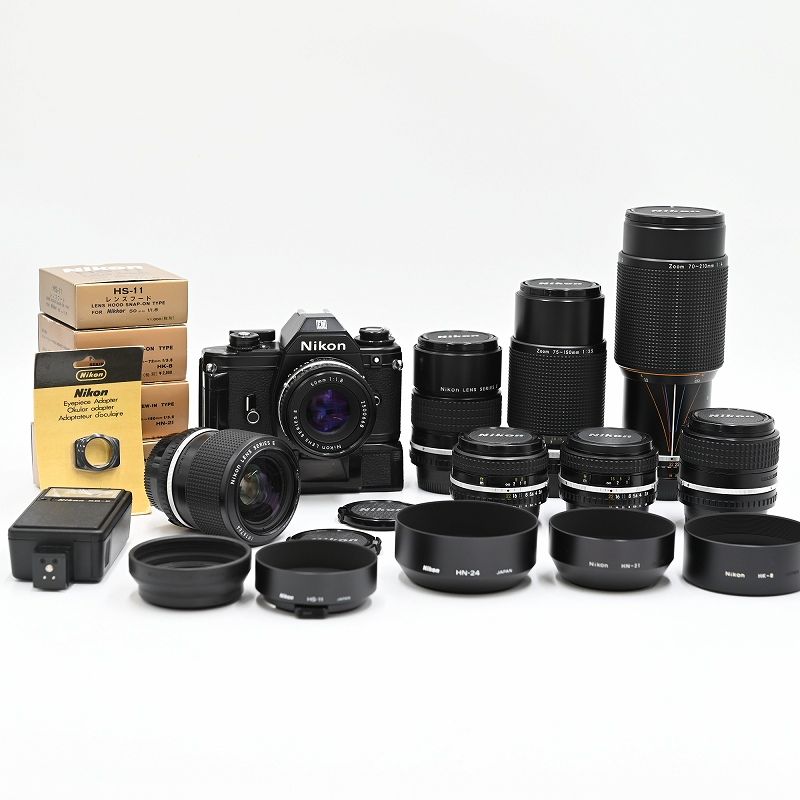 Nikon ニコン EM MD-E Eレンズ E28 E35 E50 E100 E135 E36-72 E75-150 フィルムカメラ 【中古】