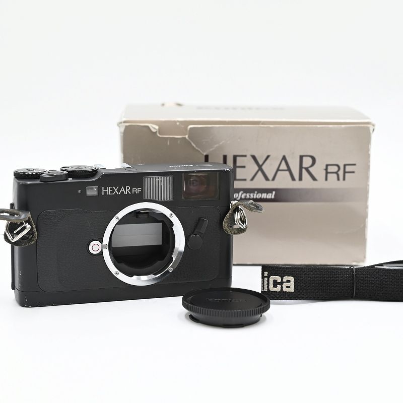 KONICA コニカ HEXAR RF 35mmレンジファインダーフィルムカメラボディ ブラック フィルムカメラ 【中古】