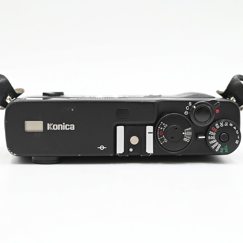 KONICA コニカ HEXAR RF 35mmレンジファインダーフィルムカメラボディ ブラック フィルムカメラ 【中古】