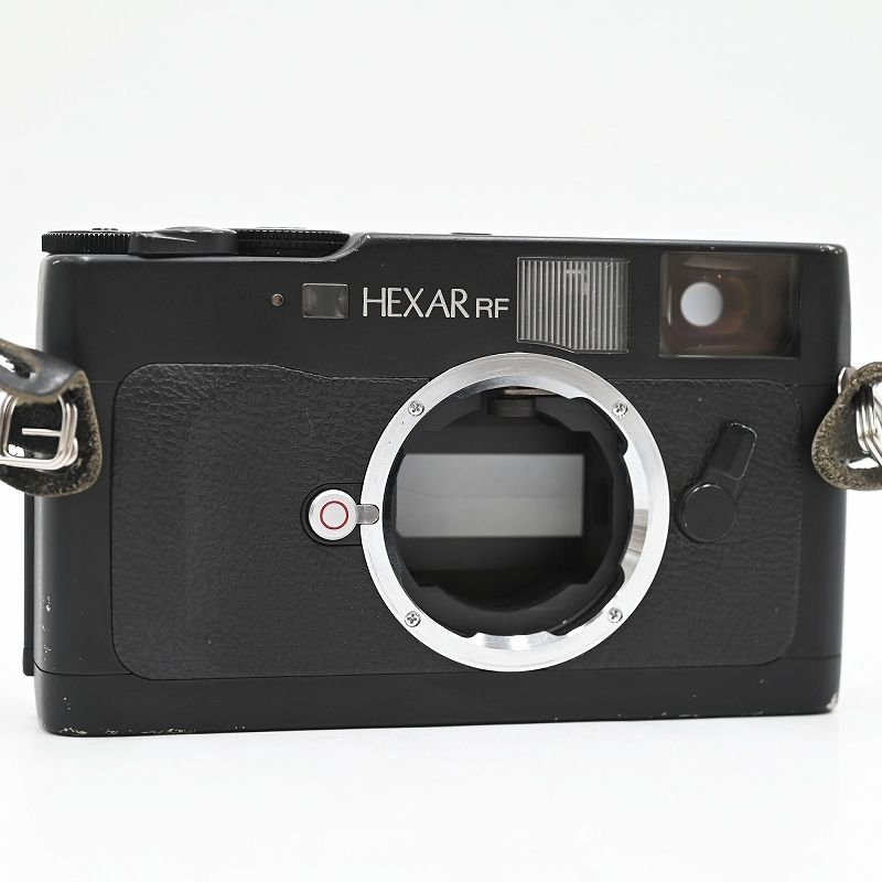 KONICA コニカ HEXAR RF 35mmレンジファインダーフィルムカメラボディ ブラック フィルムカメラ 【中古】
