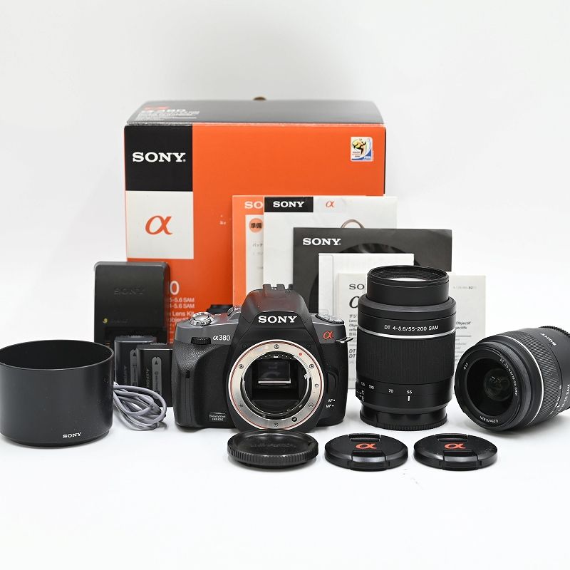 SONY a 380 DT18-55 DT 55-200 ダブルズームキット デジタル一眼レフ