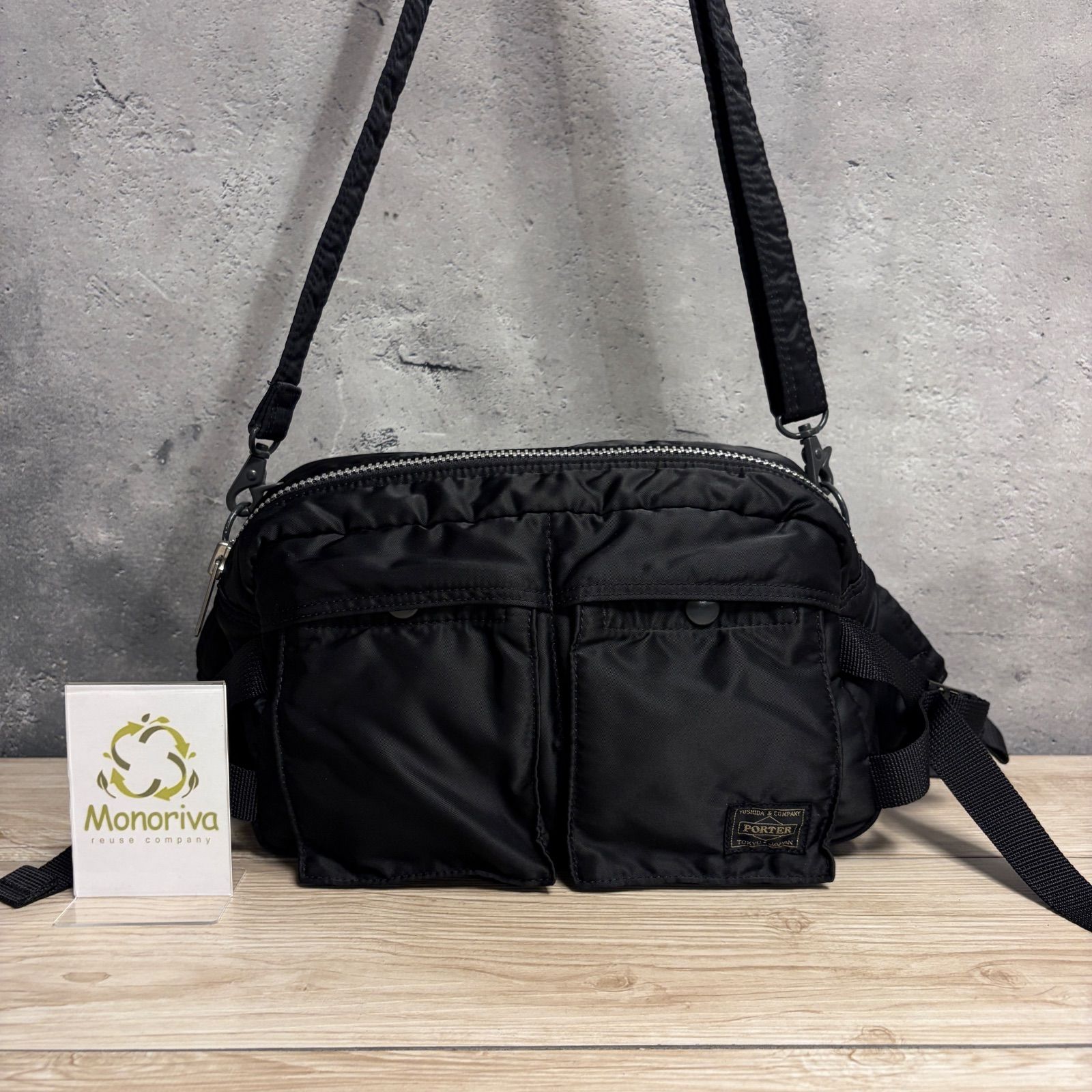 ☘️ PORTER TANKER 2WAY ウエストバッグ ショルダーバッグ ブラック 